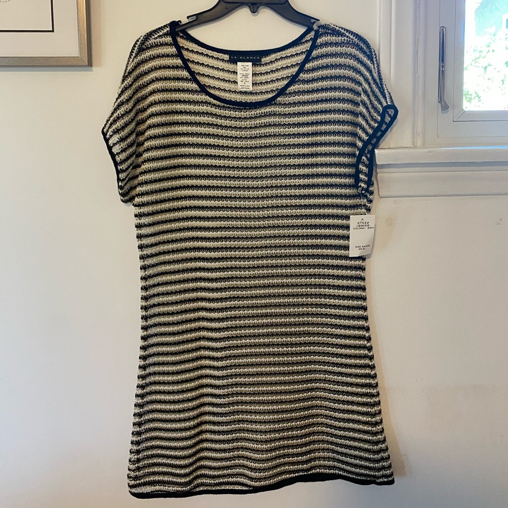 NWT La Blanca Stripe Beach Coverup